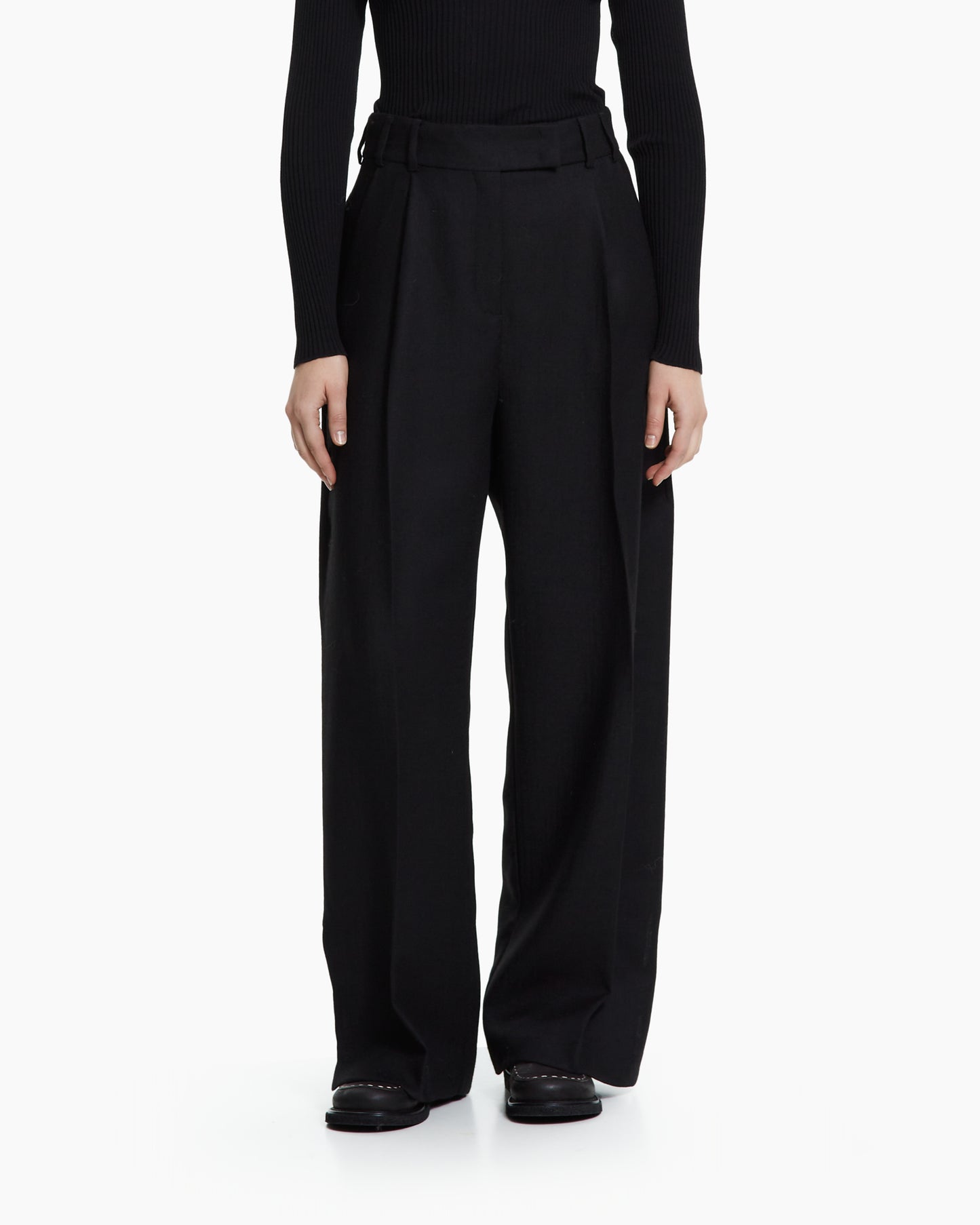 _MALLONI Pantalone palazzo NERO