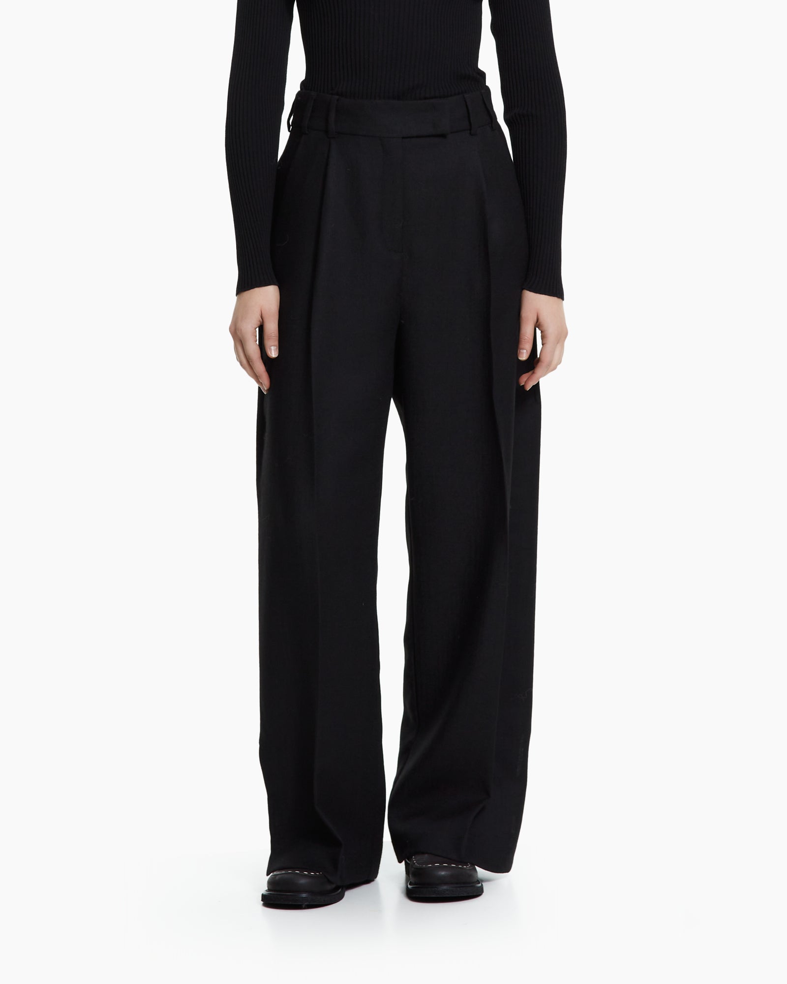 _MALLONI Pantalone palazzo NERO