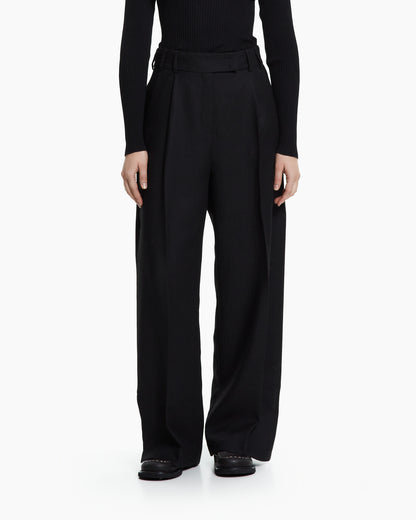 _MALLONI Pantalone palazzo NERO