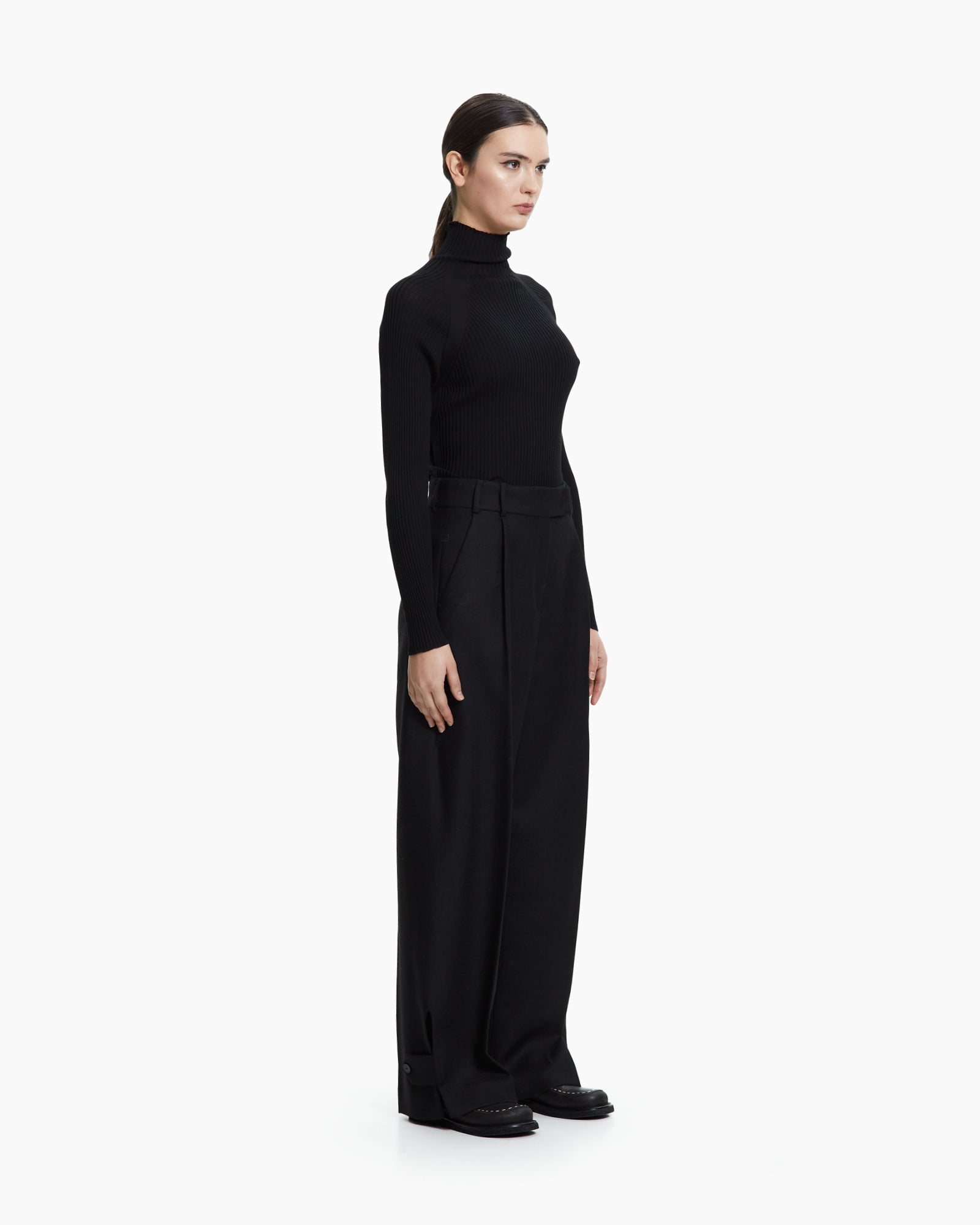 _MALLONI Pantalone palazzo NERO