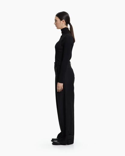 _MALLONI Pantalone palazzo NERO