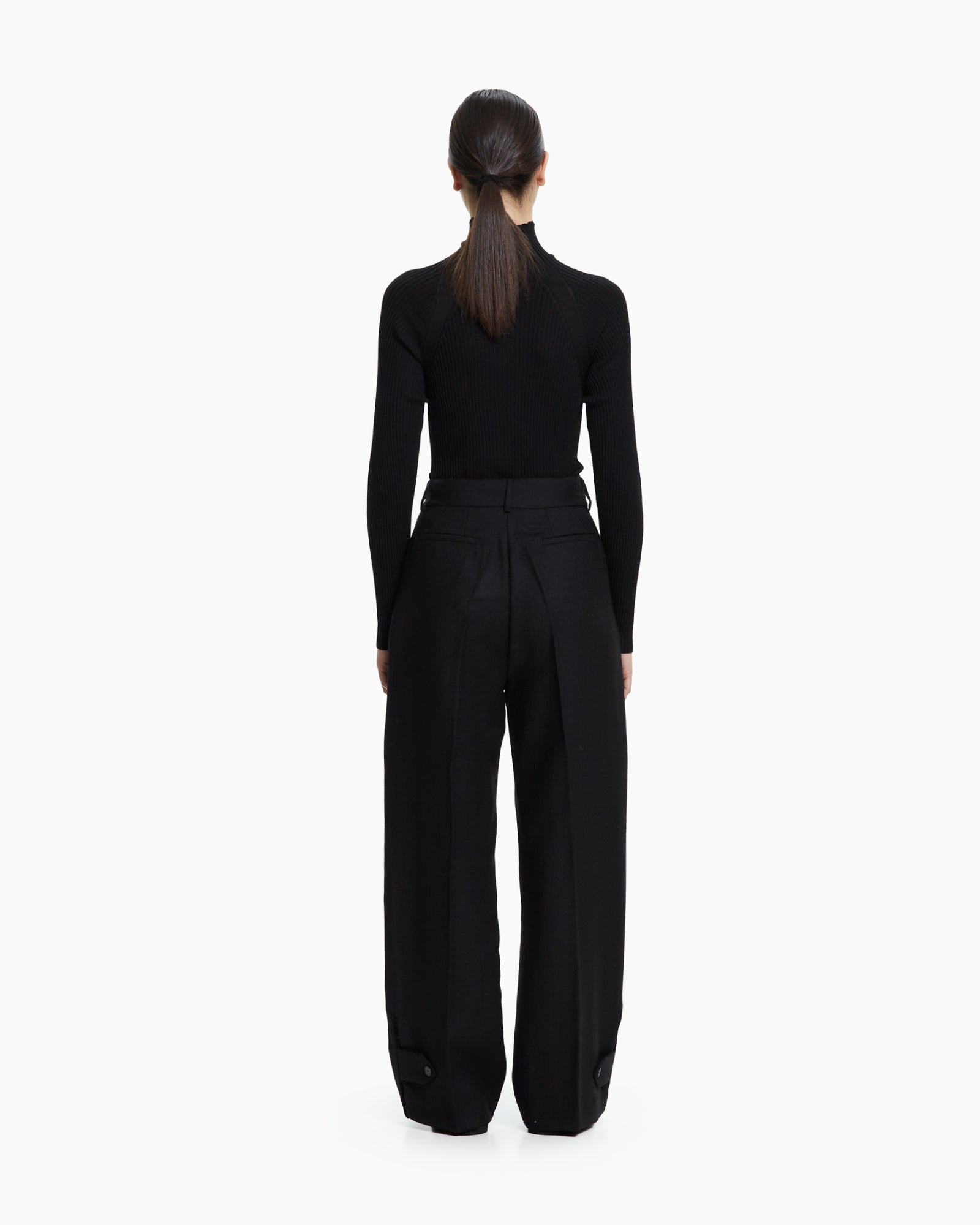 _MALLONI Pantalone palazzo NERO