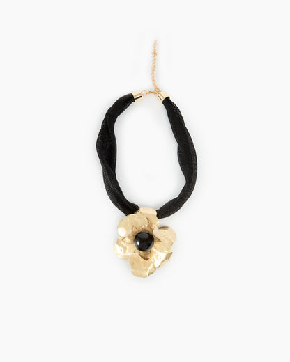 _MALLONI Collana con fiore NERO