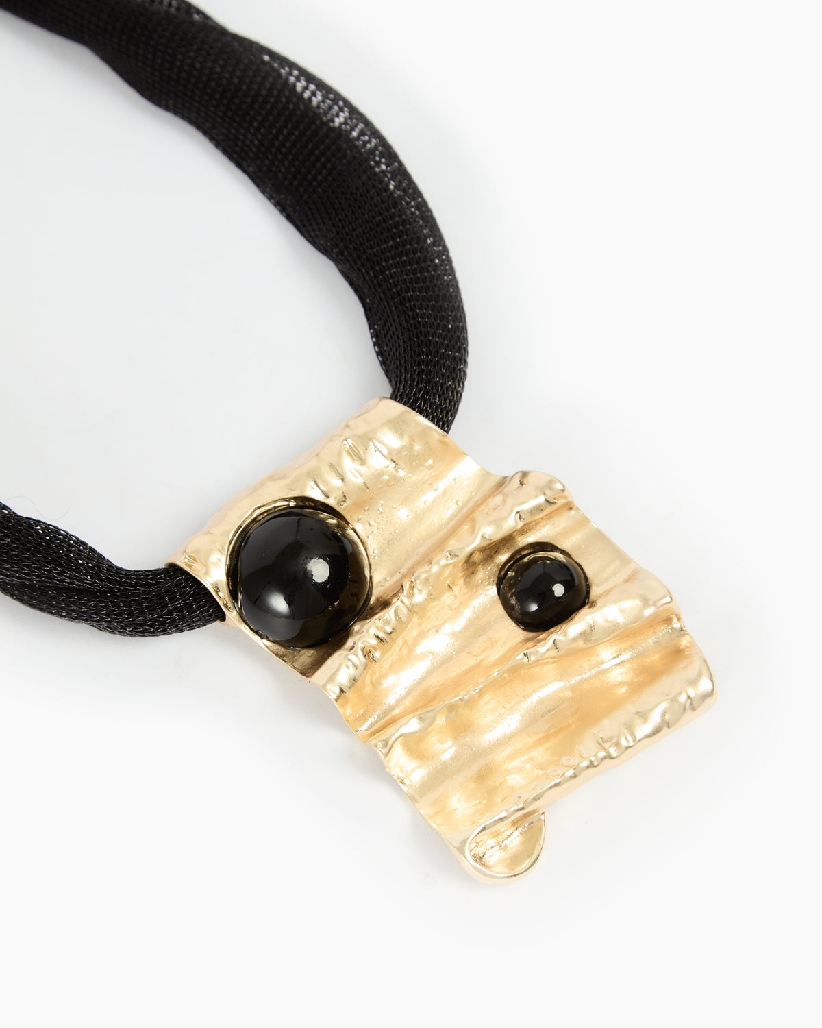 _MALLONI Collana con pendente scultoreo NERO