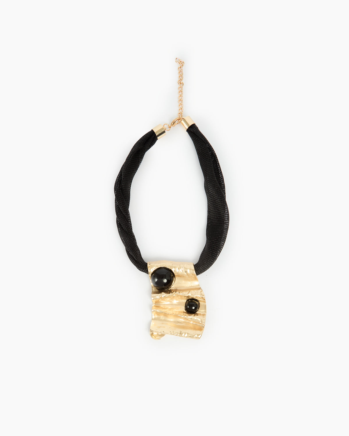 _MALLONI Collana con pendente scultoreo NERO