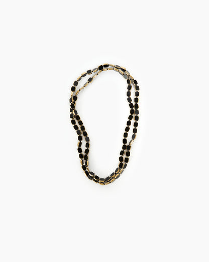 _MALLONI Collana lunga con elementi geometrici NERO