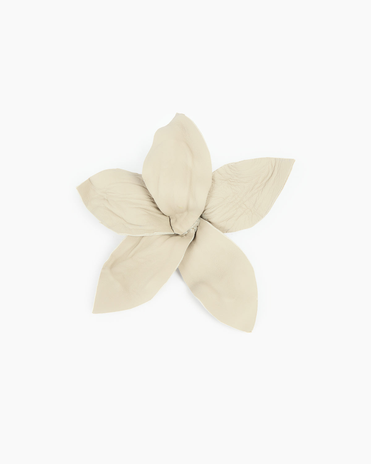 _MALLONI Spilla fiore in pelle BEIGE