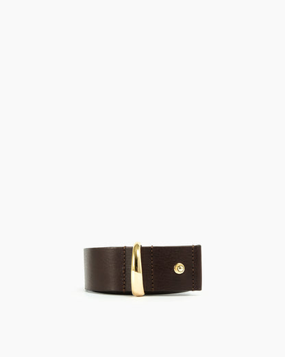 _MALLONI Cinta in pelle MARRONE