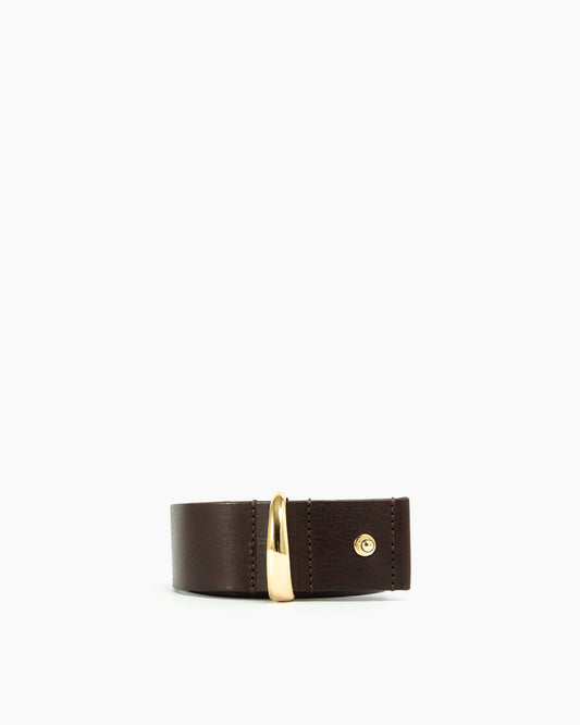 _MALLONI Cinta in pelle MARRONE