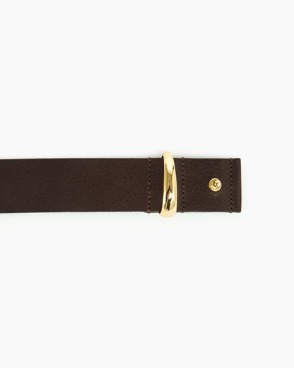 _MALLONI Cinta in pelle MARRONE