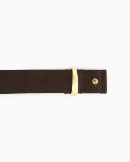 _MALLONI Cinta in pelle MARRONE