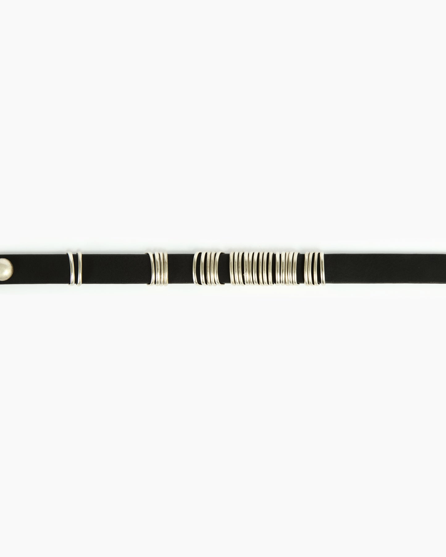 _MALLONI Cintura con anelli metallici NERO
