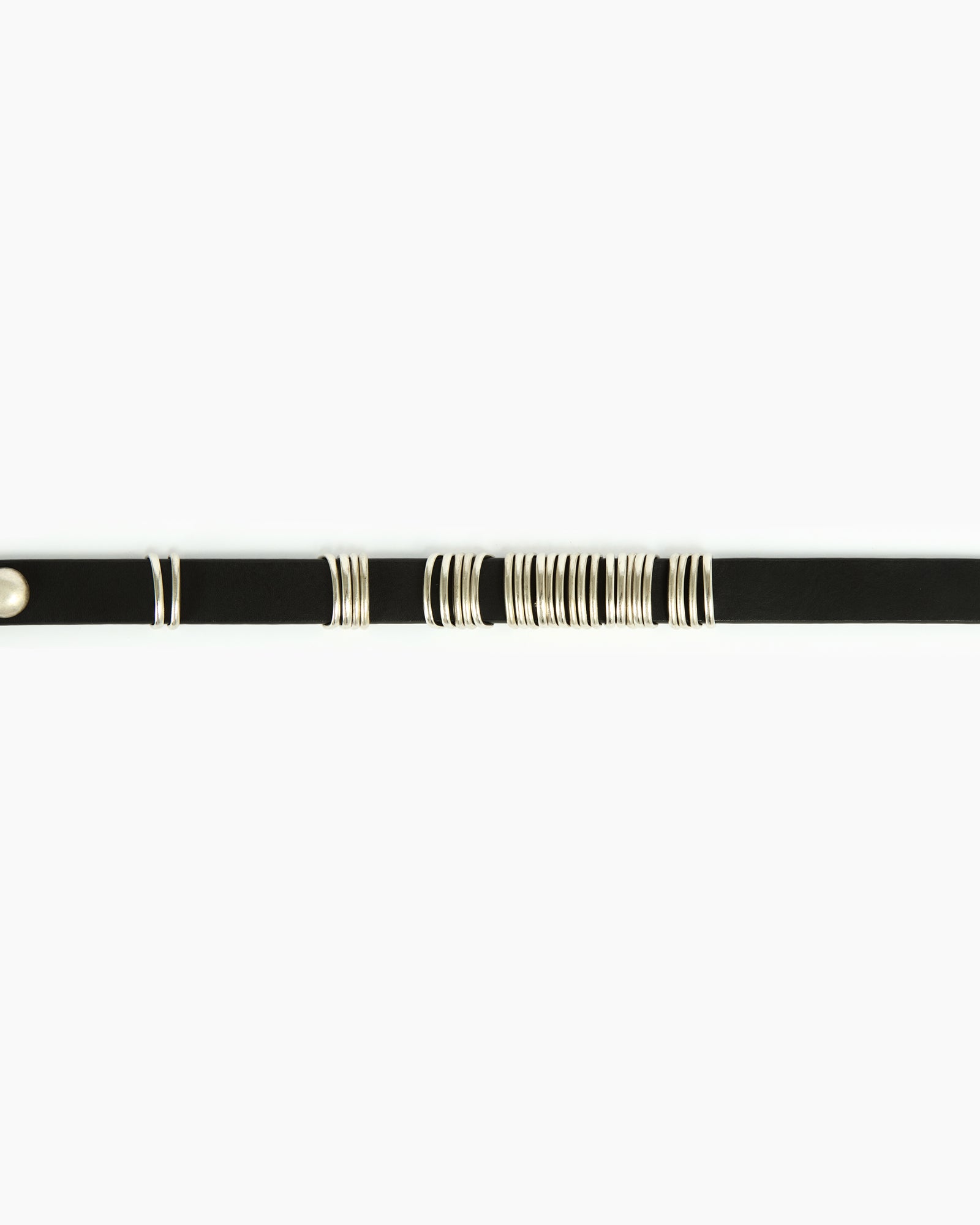 _MALLONI Cintura con anelli metallici NERO