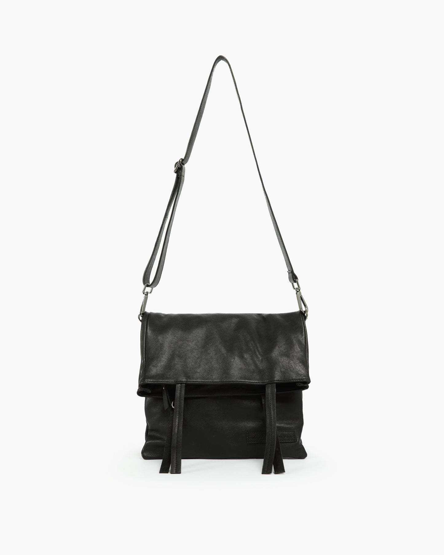 _MALLONI Borsa a tracolla in pelle NERO