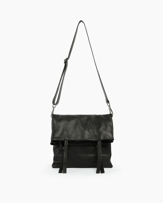 _MALLONI Borsa a tracolla in pelle NERO