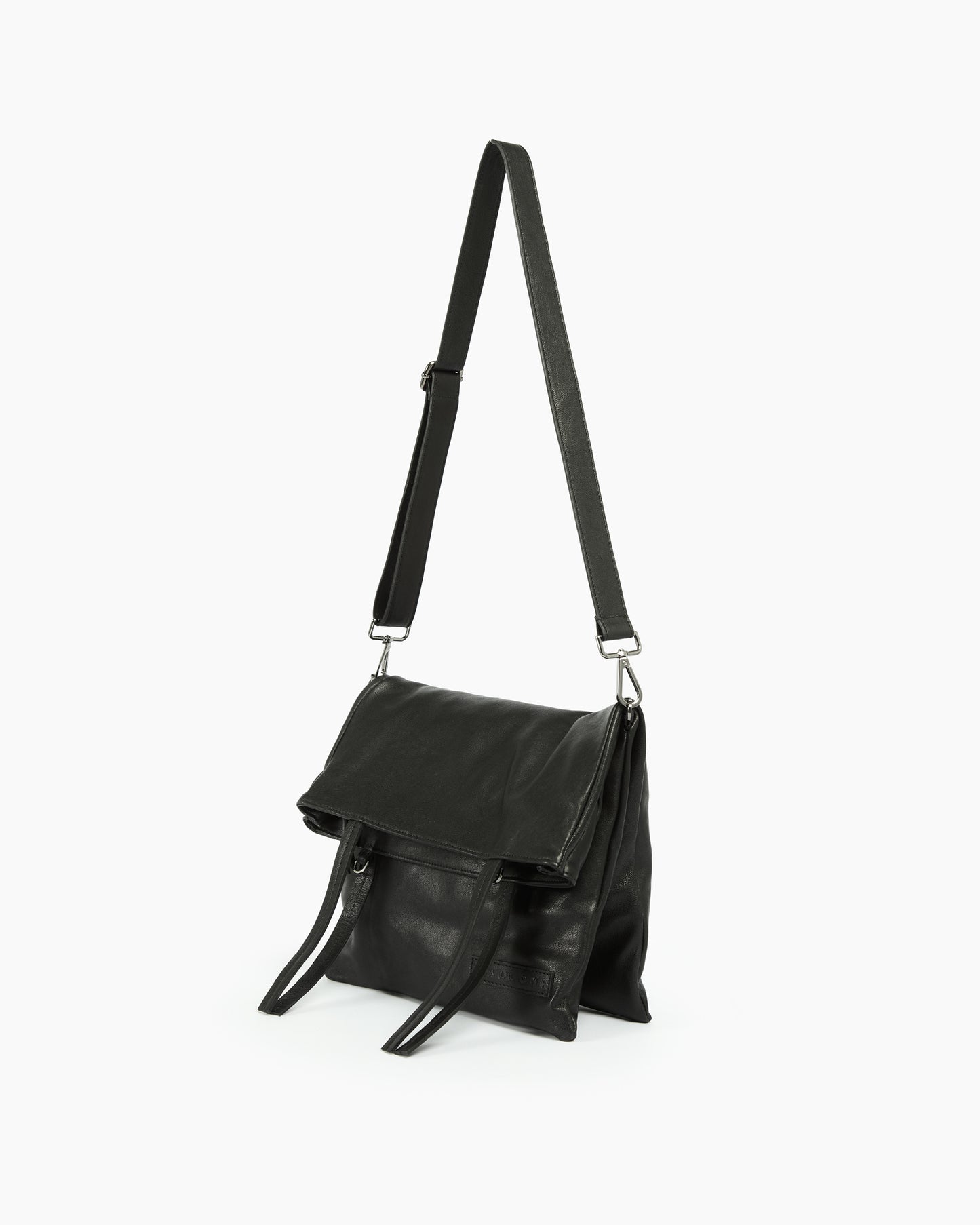 _MALLONI Borsa a tracolla in pelle NERO