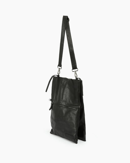 _MALLONI Borsa a tracolla in pelle NERO