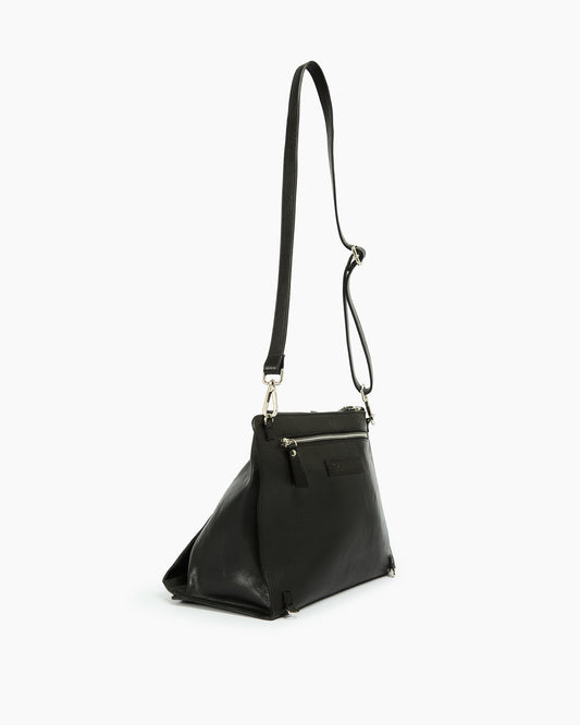 _MALLONI Borsa a tracolla con dettagli zip NERO