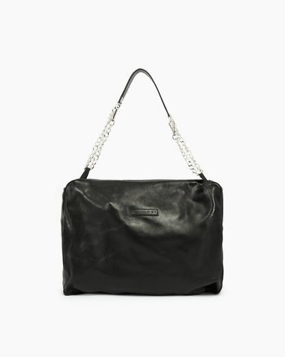 _MALLONI Borsa morbida con catena NERO