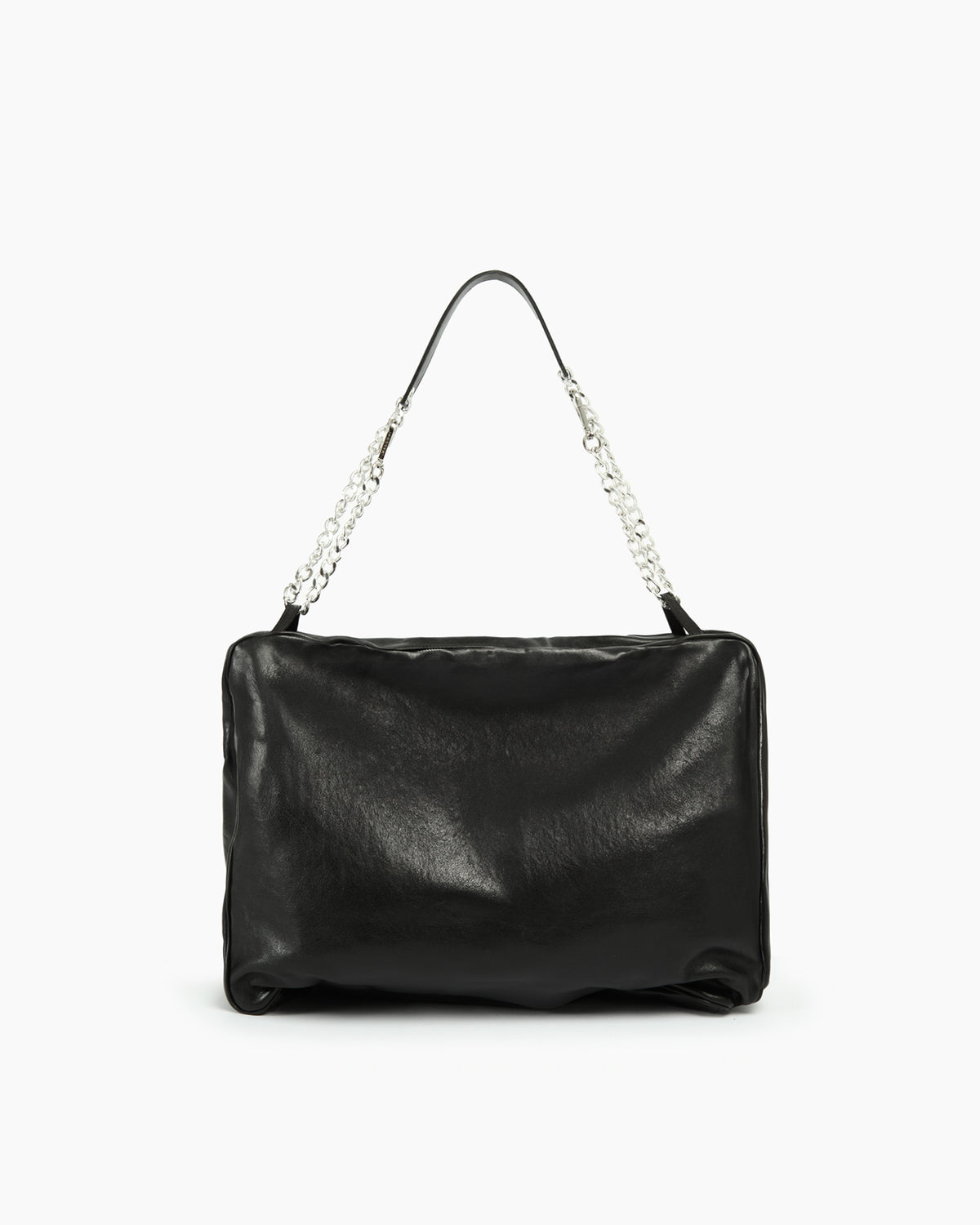 _MALLONI Borsa morbida con catena NERO