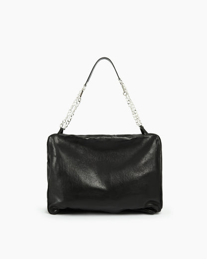 _MALLONI Borsa morbida con catena NERO