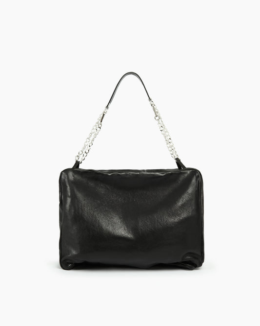 _MALLONI Borsa morbida con catena NERO