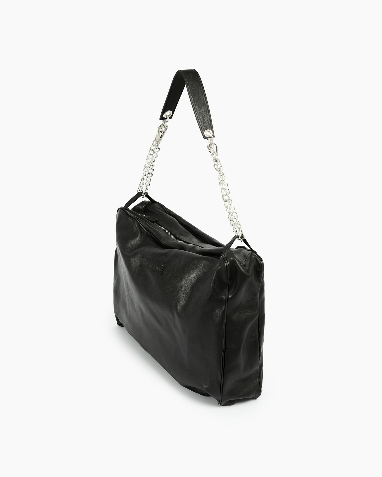 _MALLONI Borsa morbida con catena NERO
