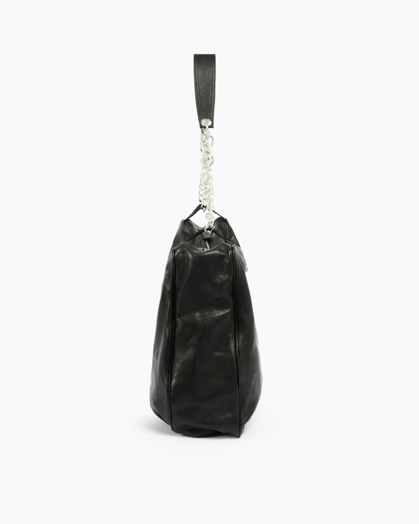 _MALLONI Borsa morbida con catena NERO