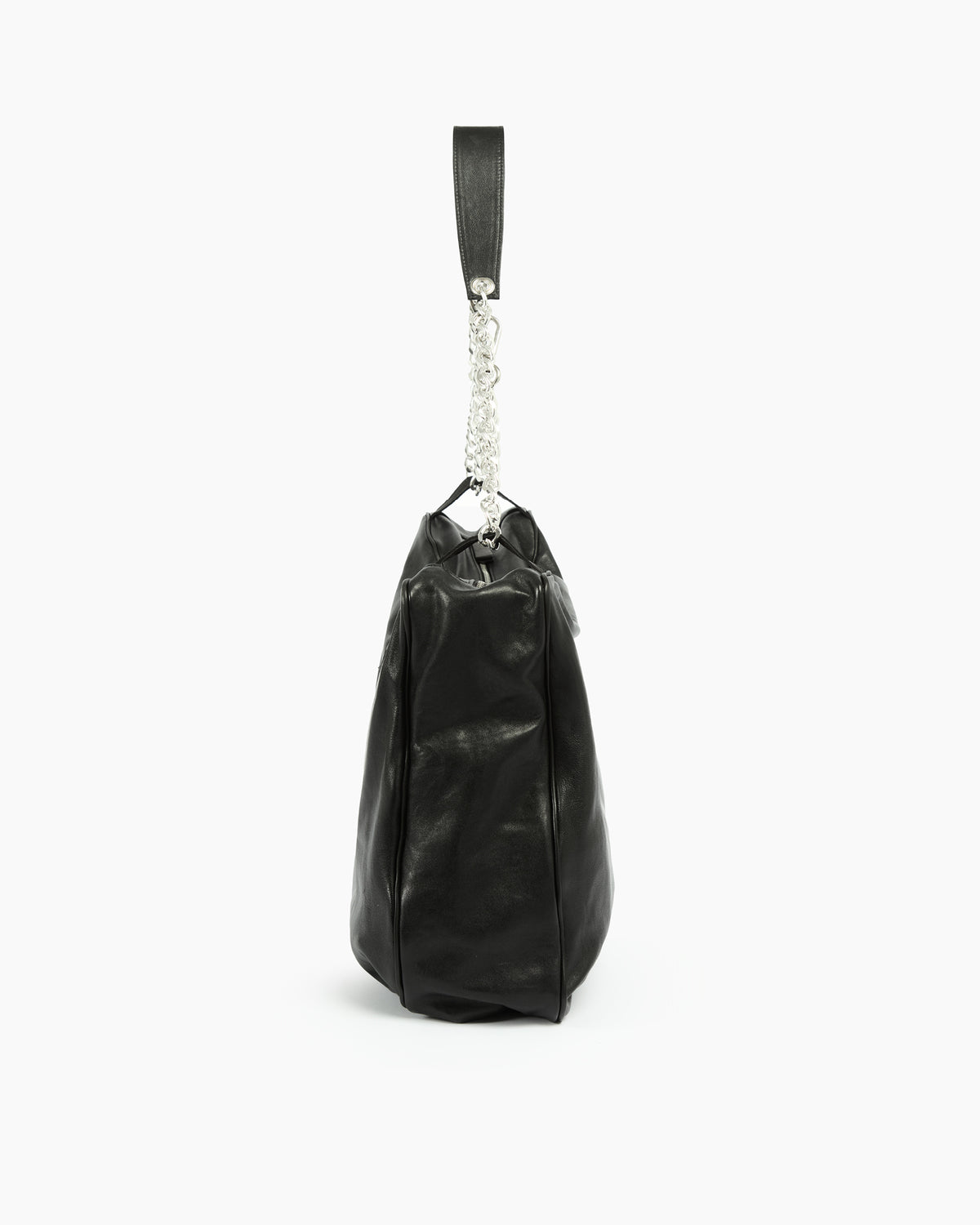 _MALLONI Borsa morbida con catena NERO