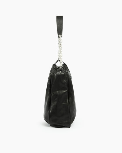 _MALLONI Borsa morbida con catena NERO