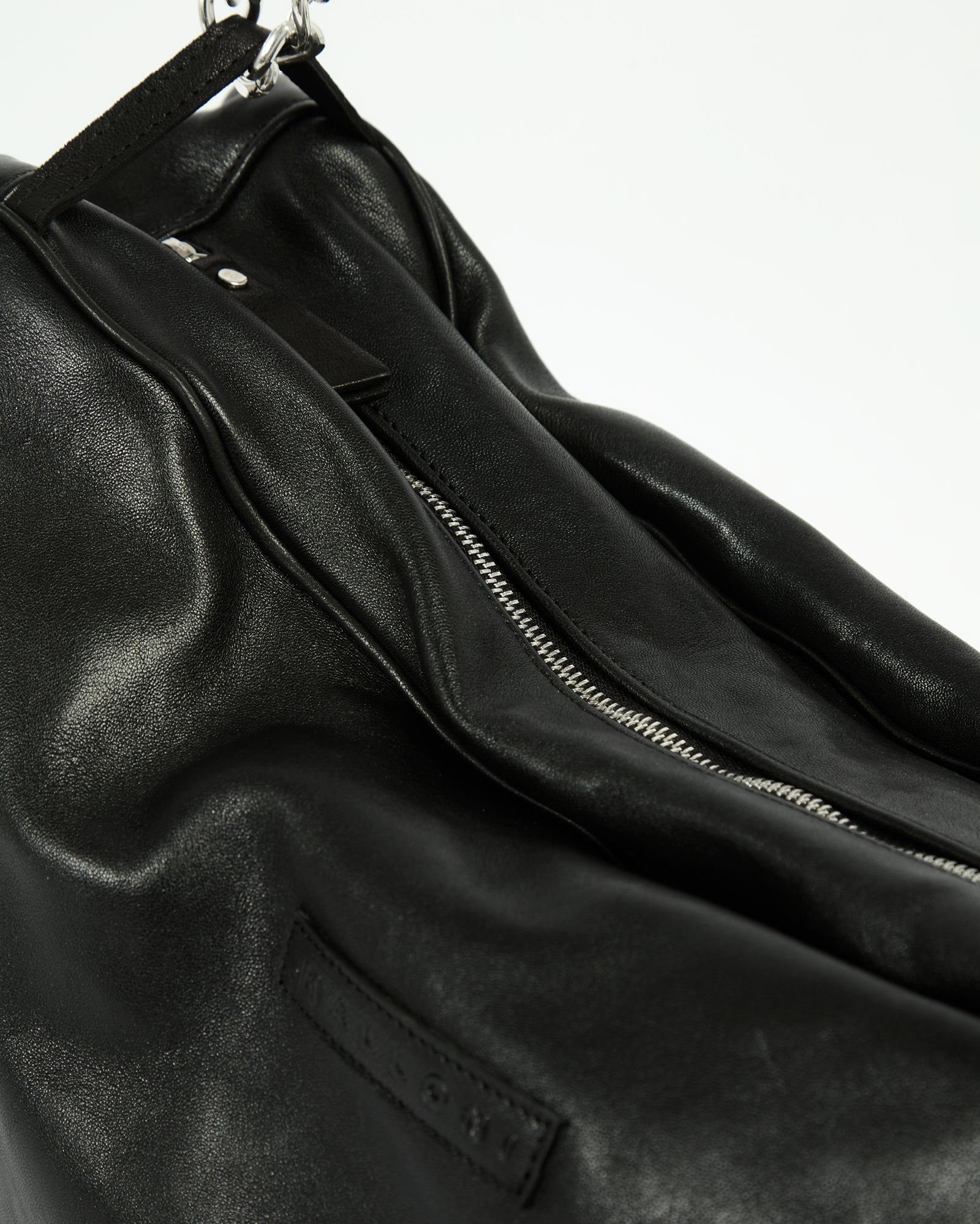 _MALLONI Borsa morbida con catena NERO