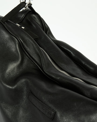 _MALLONI Borsa morbida con catena NERO