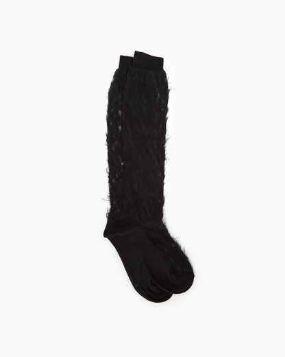 _MALLONI Gambaletto in tulle lavorato NERO
