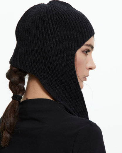 _MALLONI Sciarpa-cappuccio in maglia NERO