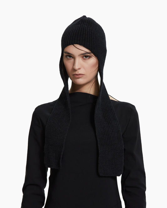_MALLONI Sciarpa-cappuccio in maglia NERO