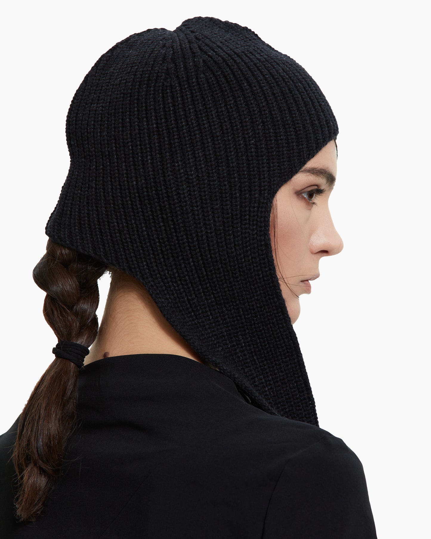 _MALLONI Sciarpa-cappuccio in maglia NERO