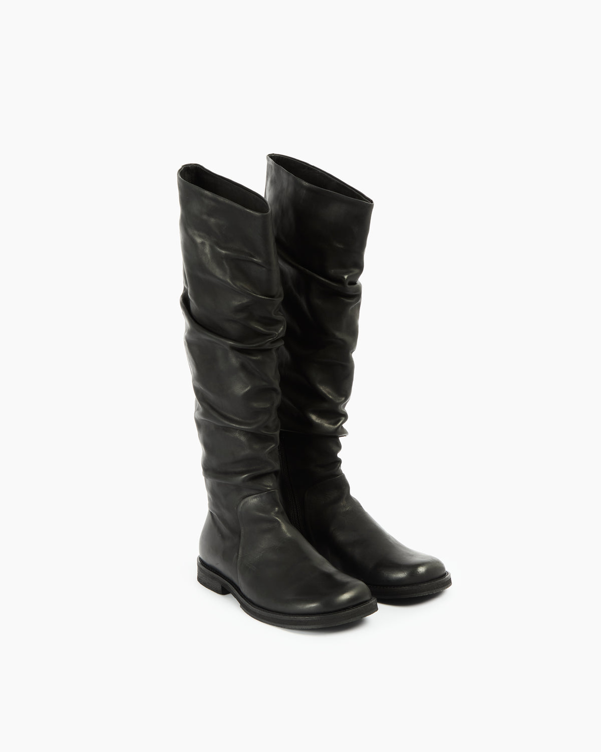 _MALLONI Stivale alto in pelle NERO