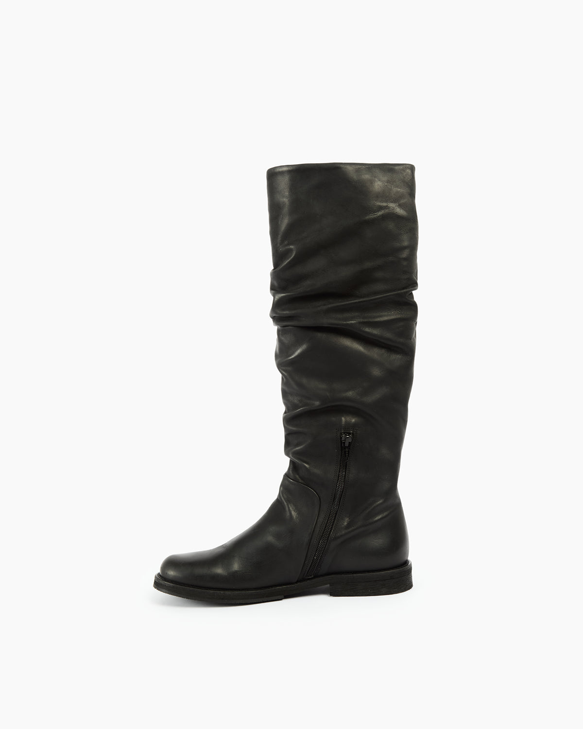 _MALLONI Stivale alto in pelle NERO
