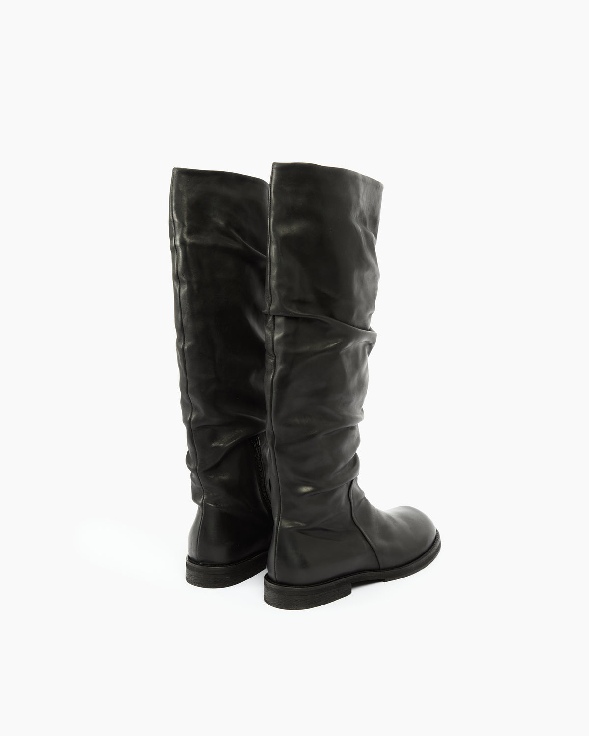 _MALLONI Stivale alto in pelle NERO