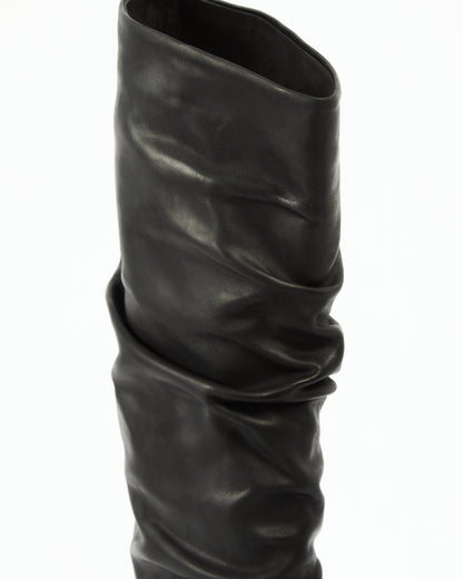 _MALLONI Stivale alto in pelle NERO
