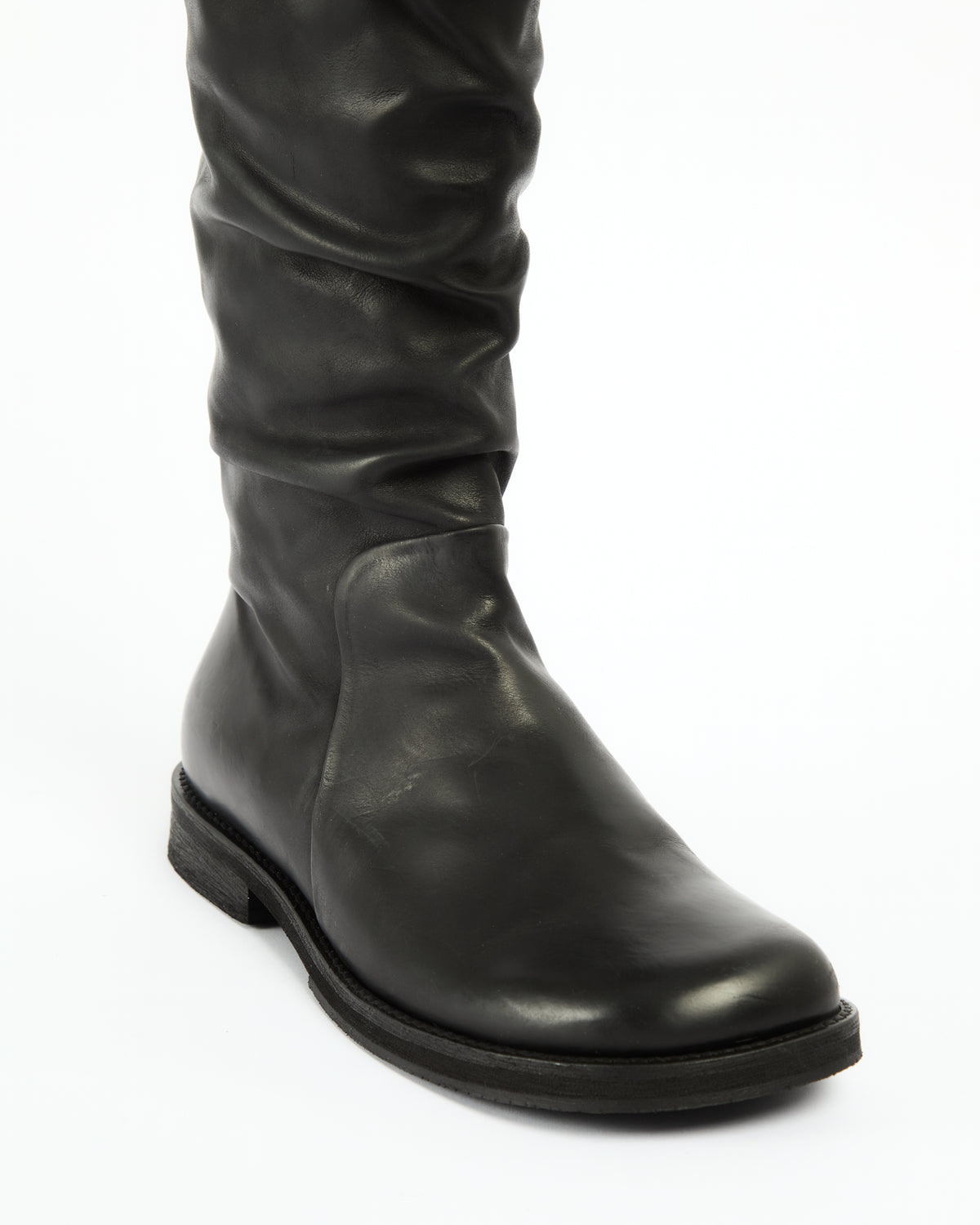_MALLONI Stivale alto in pelle NERO