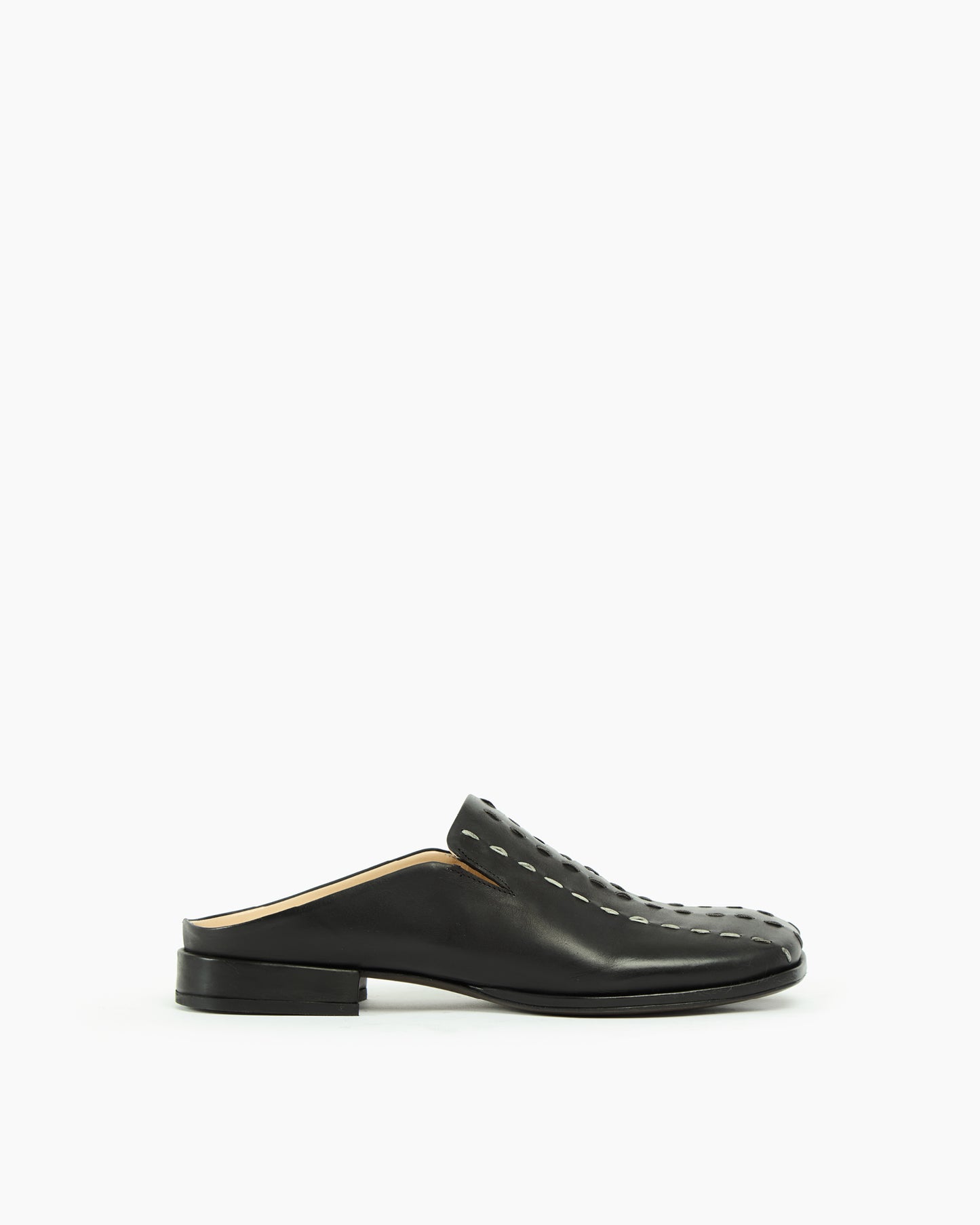 _MALLONI Sabot con impunture decorative NERO