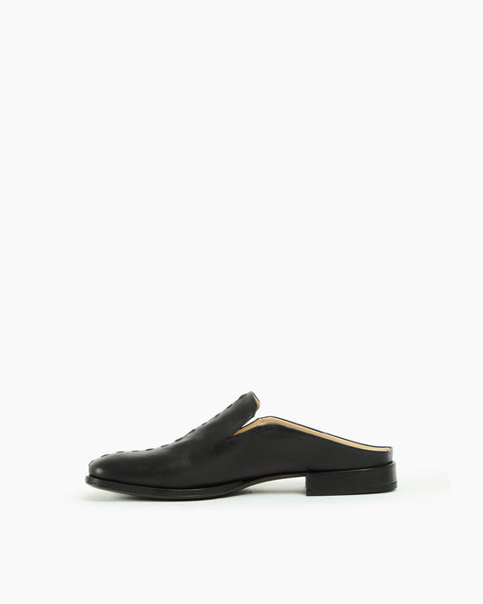 _MALLONI Sabot con impunture decorative NERO