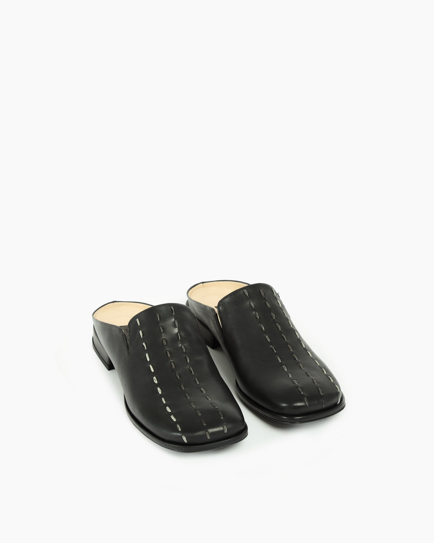 _MALLONI Sabot con impunture decorative NERO