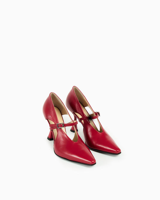 _MALLONI Décolleté con Tacco Scultoreo ROSSO