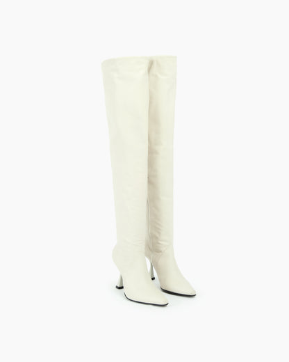 _MALLONI Stivale alto dalla silhouette slanciata BIANCO
