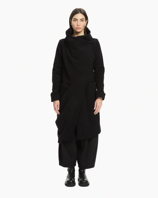 MLO Cappotto asimmetrico  NERO