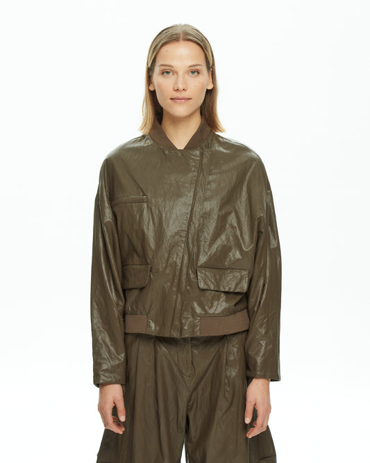 MLO Giacca Kimono Tecnica MARRONE