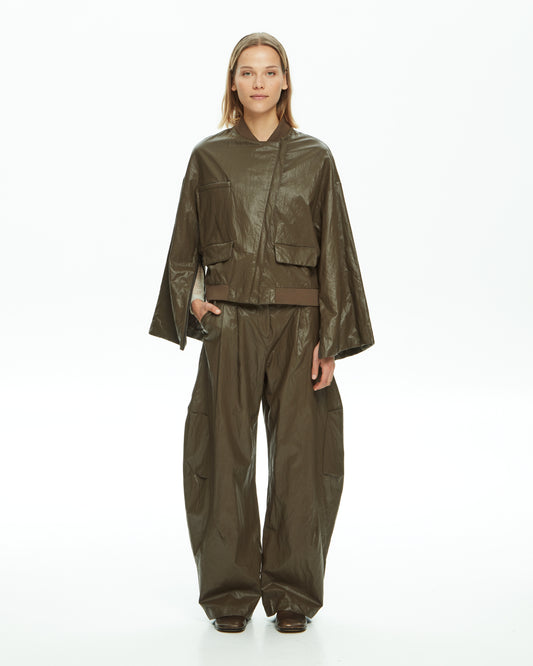 MLO Giacca Kimono Tecnica MARRONE