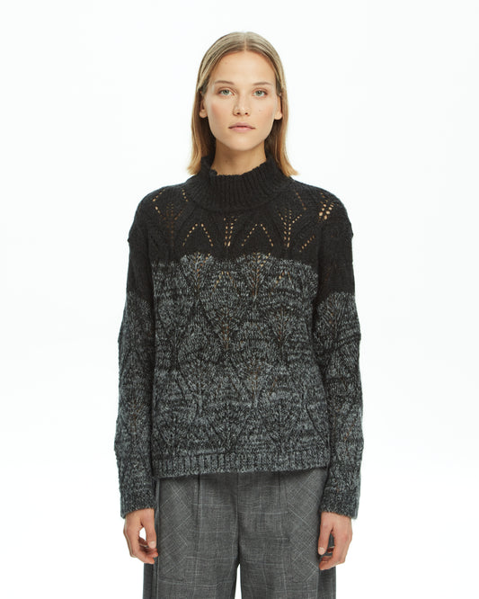 MLO Maglia traforata NERO